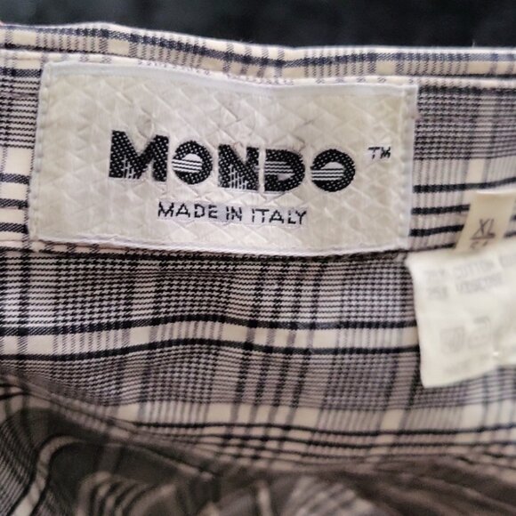 Mondo Mens Shirt XL/54 Cotton Viscose Plaid Italy - Picture 6 of 7